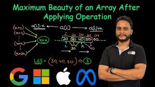 Maximum Beauty of an Array After Applying Operation | Leetcode 2779