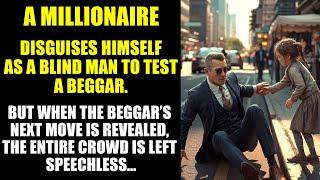 A MILLIONAIRE Pretends To Be Blind To Test A BEGGAR. But What Happens Next Leaves Everyone Shock...