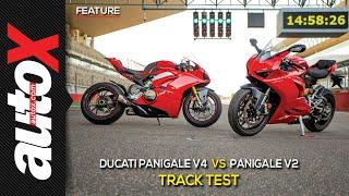 Ducati Panigale V2 vs Panigale V4: Track Test | Comparison | autoX