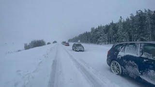 Storm Gerrit snowfall halts traffic in Scottish Highlands | AFP