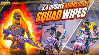 BGMI 3.4 UPDATE AGGRESSIVE SQUAD WIPES IQOO NEO 9PRO SMOOTH+90FPS PUBG/BGMI GAMEPLAY