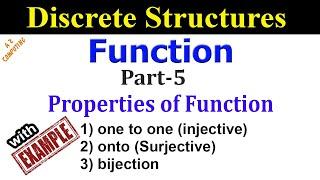 Properties of Function (Injective, Surjective and Bijective Functions)