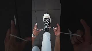 How to tie your shoes in just 1 second #shoehacks #trending