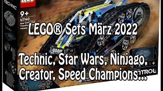LEGO Neuheiten März 2022: Technic, Star Wars, Ninjago, Speed Champions, Arts, Creator 3in1...