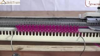 Learn to use the hand knitting machine