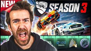 BUYING ALL THE TIERS OF THE NEW ROCKET PASS IN Rocket LEAGUE (Season 3)