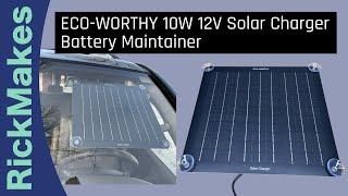 ECO-WORTHY 10W 12V Solar Charger Battery Maintainer