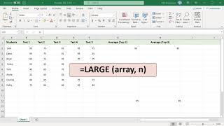 How to Calculate Average of Top 2 or more values in a data set in Excel -  Office 365