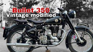 OLD BULLET FULL RESTORATION | Royal Enfield old Bullet 350 modifications into Vintage look 