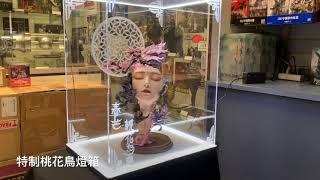 Peach Blossm Island Art Statue Custom Display Case
