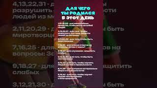 Для чего ты родился в этот день? #нумерология #цифроваяпсихология #психология