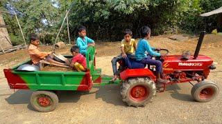 Brought Sand From The River With Mini Mahendra 275 Di Tractor | Mini Tractor | Tractor Video