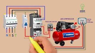 Air Compressor Automatically ON/OFF Connection With Pressure Switch