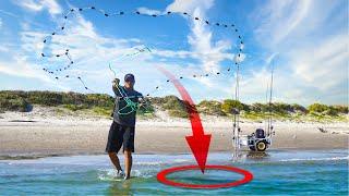 Surf Fishing is insane when you do this - the fish are running the beach!