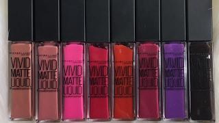 Maybelline Vivid Matte Liquid Swatches | DollStation