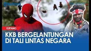 Bak Spiderman, Pentolan KKB Bergelantungan di Tali Lewati Batas Negara Indonesia-Papua Nugini