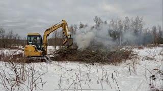 BURNING BRUSH & SLAB WOOD in the Pasture! // Farming with Draft Horses #598