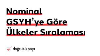 Nominal GSYH'ye Göre Ülkeler Sıralaması