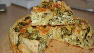Без возни с тестом. БЫСТРЫЙ ПИРОГ со шпинатом и сыром. Spinach and cheese PIE