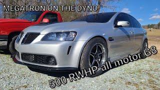 2009 G8 GT makes 500 RWHP on the dyno all motor!