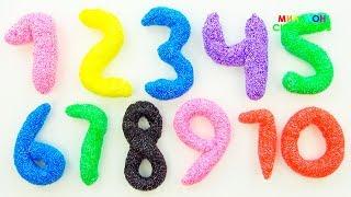 Лепим цифры из шарикового пластилина от 1 до 10 Учимся считать с печеньками для детей Компиляция