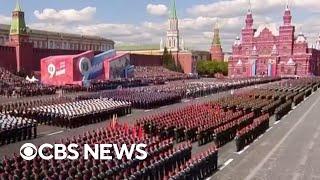 Russia holds scaled-down Victory Day celebration hours after air strikes on Ukraine