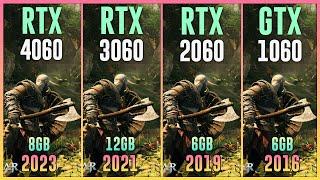 RTX 4060 vs RTX 3060 vs RTX 2060 vs GTX 1060 - Test in 12 Games