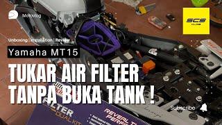 YAMAHA MT15 - Change Uma Racing Air Filter Without Removing Tank & Brisk X-Line x8 Spark Plug