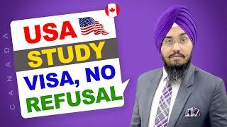 USA   STUDY VISA, NO REFUSAL | STUDY VISA UPDATES 2024 | USA CANADA UK