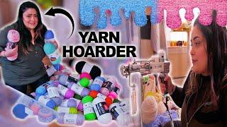 ORGANIZING MY YARN HOARD... Tufting Slime Rugs & Floral Ghost Rug! Decorating for Spooky Christmas!