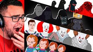 Reacting to EVERYTHING the EVOLUTION!! (Pennywise, Chucky, Godzilla)