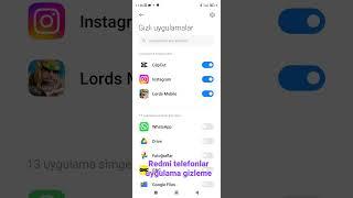 resmi telefon uygulama gizleme