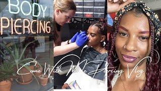 GRWM Nose Piercing Vlog / First Time Getting a Nose Ring/ NEW PIERCING 🫣