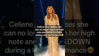 Celine Dion broke down and nearly cried during a live performance  #shorts #celinedion