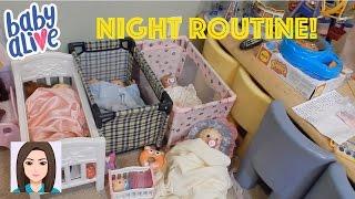 Night Routine Of All 25 Baby Alives!