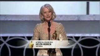 Helen Mirren winning Best Actress for The Queen