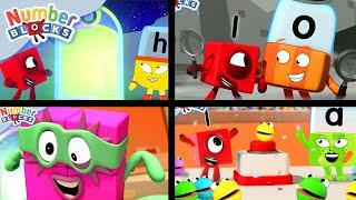 Crossover Compilation - Numberblocks & Alphablocks | Part 5 - Learn to count and read for Kids
