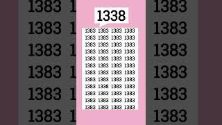 Can you spot the stray 1338? #eymath #shorts