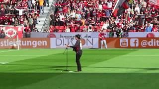 Bayer 04 Hymne in der BayArena von Dirk Maverick gesungen [17.09.2017]