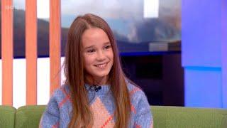 Matilda the Musical’s Alisha Weir and Andrea Riseborough on BBC The One Show