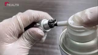 Lubricant low speed dental air motor handpieces