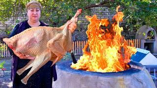 Cooking Huge Stuffed Turkey in the Tandoor | Village Life in Azerbaijan