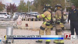 Turkey frying disaster demo show dangers of hot oil