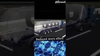 "Hydrodynamic Wave Reduction Technology."#TankerTruck#VehicleStability#SmartTransport#benzadd