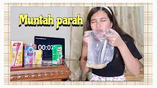 MINUM 30 KOTAK AIR DALAM 10 MINIT ( MUNTAH PARAH )