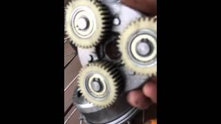 Hub motor planetary gear free wheel get stuck E-bike