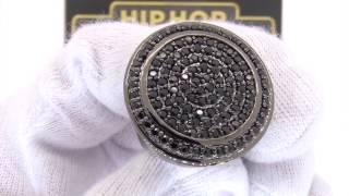 HUGE Black Circles of Ice Mens Bling Bling Ring | Hip Hop Jewelry