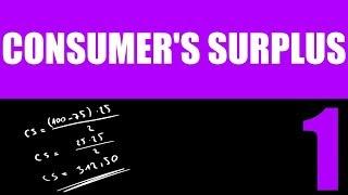 CONSUMER'S SURPLUS 1 - microeconomic problems