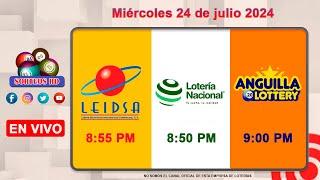 Lotería Nacional LEIDSA y Anguilla Lottery en Vivo │Miércoles 24 de julio 2024  --8:55 PM