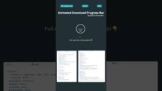 Animated Download Progress Bar – Stylish & Smooth! | Best CSS Progress Bar for Download Animation!